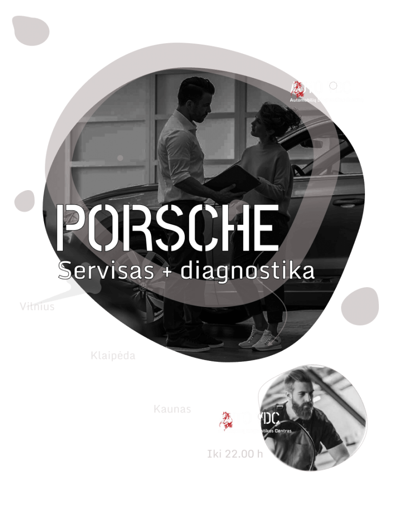 porsche diagnostika patikra pries pirkima kaune klaipedoje
